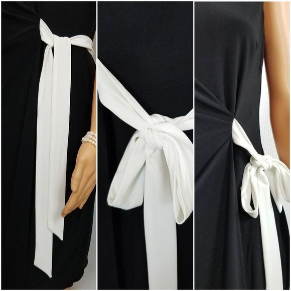 CHAPS BNWT Wrap Style Dress Sleeveless Sheath - Picture 6 of 8